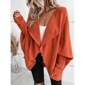 WILA Orange Women's Cardigan Sweater